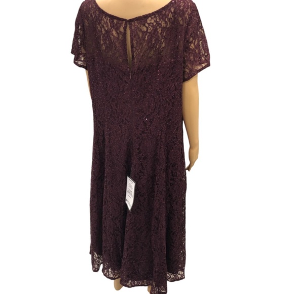 SL Fashions Sequined Lace MIDI Dress size 18 - Picture 3 of 14